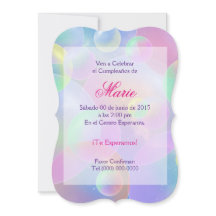 Invitation d'anniversaire - Bulles