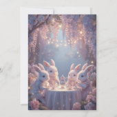 Invitation d'anniversaire Bunny Tea Party – Fée de (Dos)