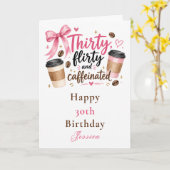 Invitation d'anniversaire Café (Fleur jaune)