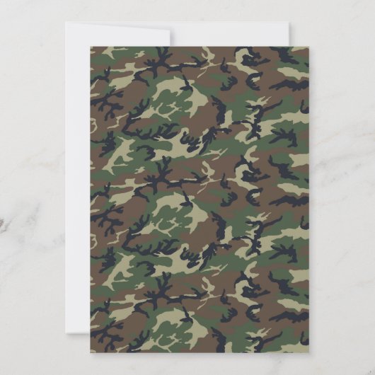 Invitation d'anniversaire Camo Army Camouflage (Dos)