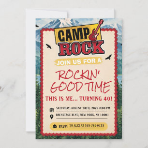Invitation d'anniversaire Camp Rock