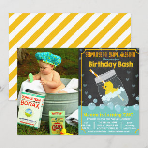 Invitation d'anniversaire Canard en caoutchouc - T