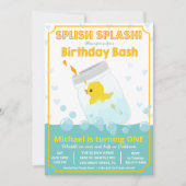 Invitation d'anniversaire Canard en caoutchouc - T (Devant)