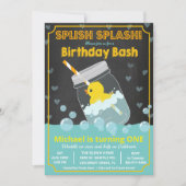 Invitation d'anniversaire Canard en caoutchouc - T (Devant)
