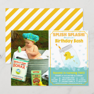 Invitation d'anniversaire Canard en caoutchouc - T