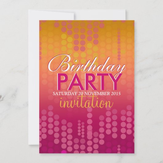 Invitation d'anniversaire Candy Pink Bokeh Sparkle (Devant)