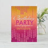 Invitation d'anniversaire Candy Pink Bokeh Sparkle (Debout devant)
