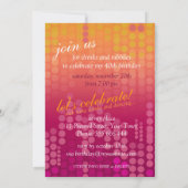 Invitation d'anniversaire Candy Pink Bokeh Sparkle (Dos)