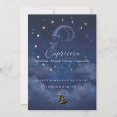 Invitation d'anniversaire Capricorne Zodiaque (Devant)