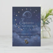 Invitation d'anniversaire Capricorne Zodiaque (Debout devant)