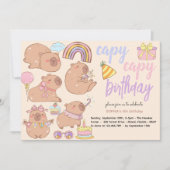 Invitation d'anniversaire capy capy (Devant)