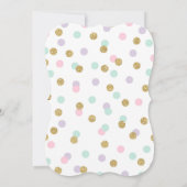 Invitation d'anniversaire Carousel Monnaie rose fl (Dos)