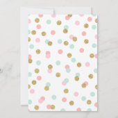 Invitation d'anniversaire Carousel Monnaie rose fl (Dos)