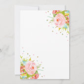 Invitation d'anniversaire Carousel Monnaie rose fl (Dos)