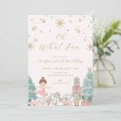 Invitation d'anniversaire Casse-Noisette Rose Oh Q (Debout devant)