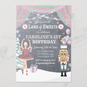 Invitation d'anniversaire Casse-Noisette Sugar Plu