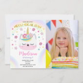 Invitation d'anniversaire Caticorn, Chat Licorne M (Devant)