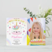 Invitation d'anniversaire Caticorn, Chat Licorne M (Debout devant)