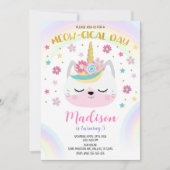 Invitation d'anniversaire Caticorn, Chat Licorne M (Devant)