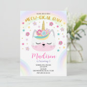 Invitation d'anniversaire Caticorn, Chat Licorne M (Debout devant)
