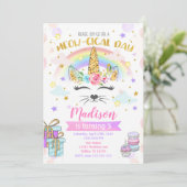 Invitation d'anniversaire Caticorne, Chat Licorne (Debout devant)