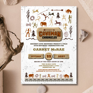 Invitation d'anniversaire Caveman Chronicles