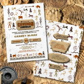 Invitation d'anniversaire Caveman Chronicles