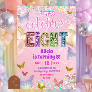 Invitation d'anniversaire Célébri lumière pastel r