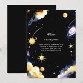 Invitation d'anniversaire céleste (Devant / Derrière)