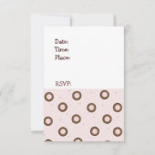 Invitation d'anniversaire Cercles Rose et Marron (Dos)