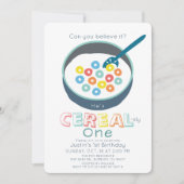 Invitation d'anniversaire Cereal-sly One Blue Cere (Devant)