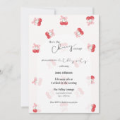 Invitation d'anniversaire Cerises et rubans Cherry (Devant)