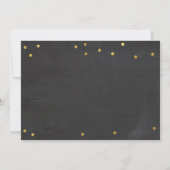 Invitation d'anniversaire Chalkboard Gold (Dos)