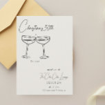 Invitation d'anniversaire Champagne<br><div class="desc">Pop le liège et fêtez avec style notre Invitation d'anniversaire Champagne. Cette invitation donne le ton d'une fête d'anniversaire élégante et festive. Doté d'un design chic de bouteilles de champagne, il promet un événement plein de sophistication et de plaisir. L'invitation est conçue avec une touche de glamour, ce qui la...</div>