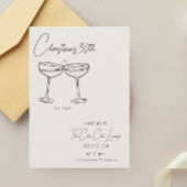 Invitation d'anniversaire Champagne