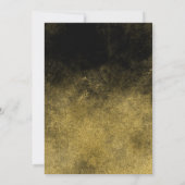 Invitation d'anniversaire Champagne Black Gold Sil (Dos)