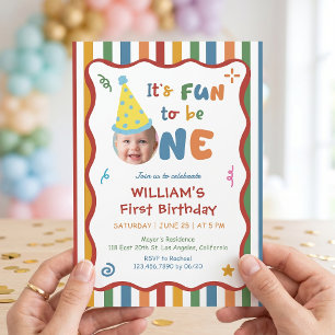 Invitation d'anniversaire Chapeau Amusant Un An