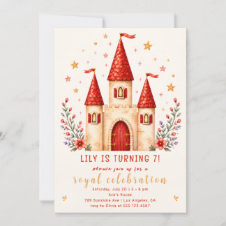 Invitation d'anniversaire Château Princesse