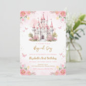 Invitation d'anniversaire Château Princesse (Debout devant)