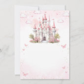Invitation d'anniversaire Château Princesse (Dos)
