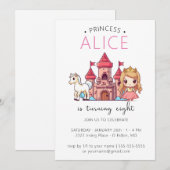 Invitation d'anniversaire Cheval Blanc Château de (Devant / Derrière)