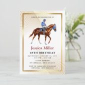 Invitation d'anniversaire Cheval Élégant (Debout devant)