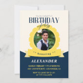 Invitation d'anniversaire chic 17e anniversaire Mo (Devant)