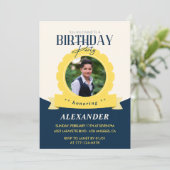 Invitation d'anniversaire chic 17e anniversaire Mo (Debout devant)