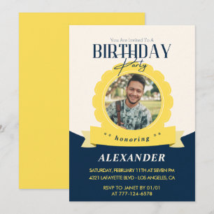 Invitation d'anniversaire chic 31e anniversaire Mo