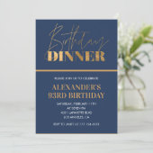 Invitation d'anniversaire chic 93 ans Dîner d'anni (Debout devant)