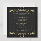 Invitation d'anniversaire chic glamour or (Dos)