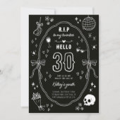Invitation d'anniversaire Chic Gothique pour mes 2 (Devant)