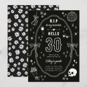 Invitation d'anniversaire Chic Gothique pour mes 2 (Devant / Derrière)