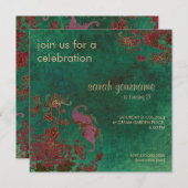 Invitation d'anniversaire Chrysanthemum Garden (Devant / Derrière)